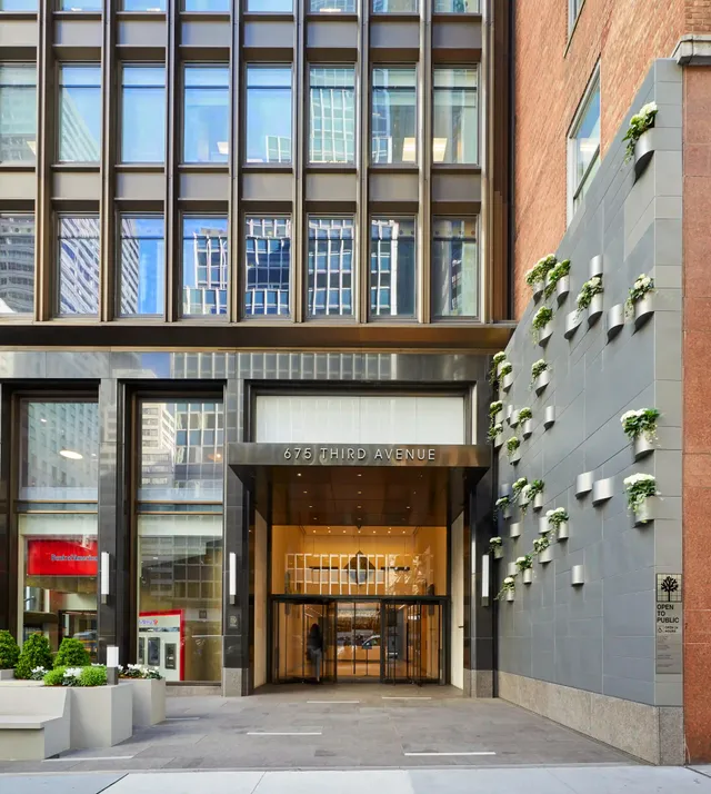 675 Third Ave's building entrance in New York City.